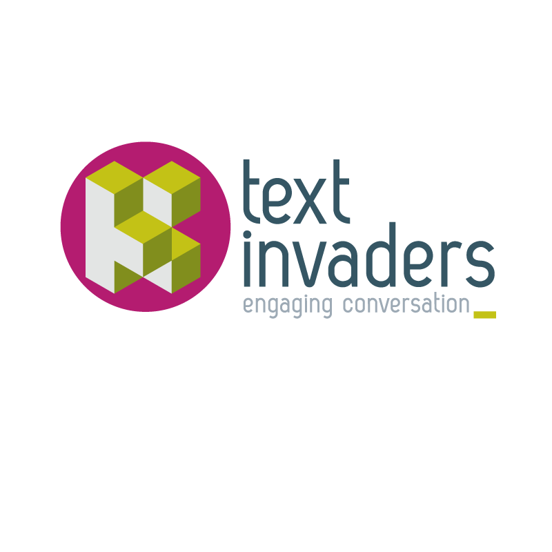 Text Invaders logo