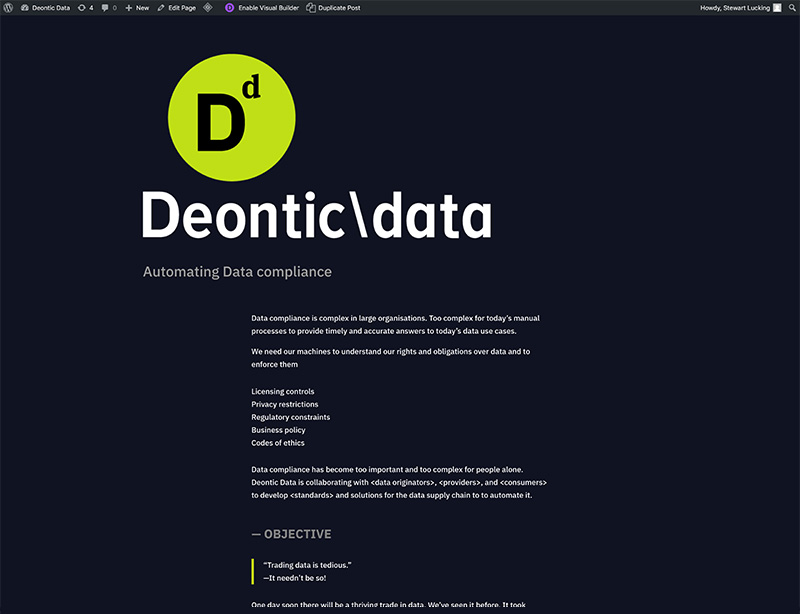 Deontic Data branding